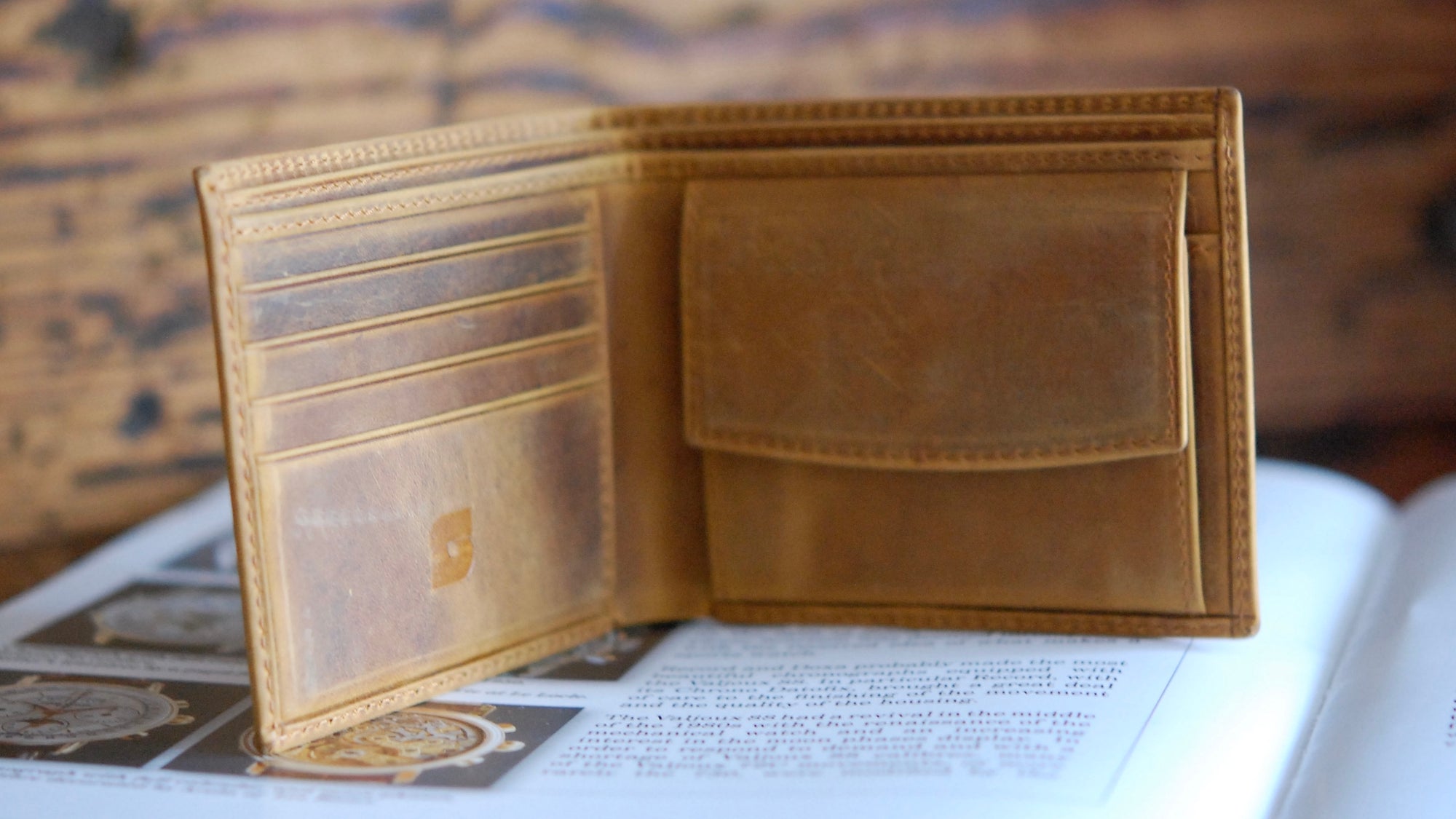 Straton Leather Wallet Brown or Blue