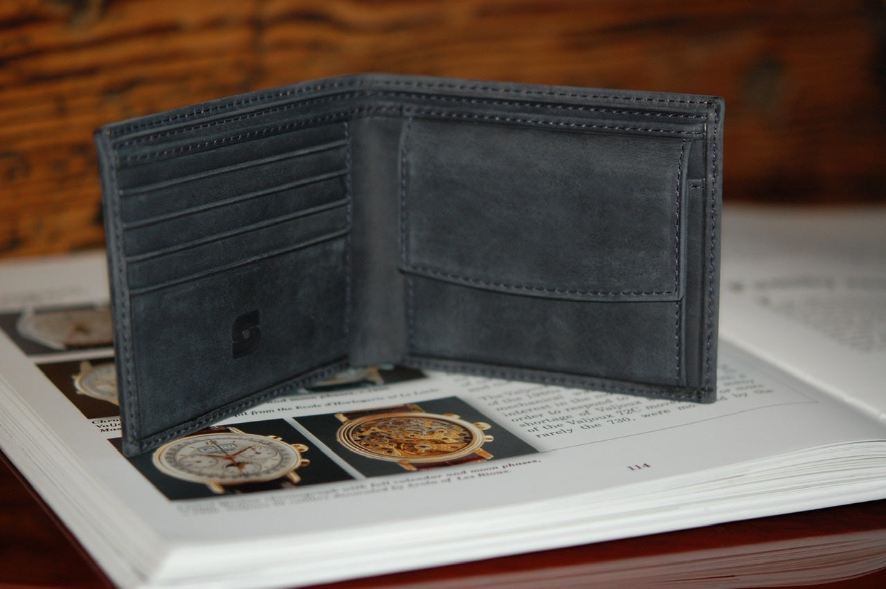 Straton Leather Wallet Brown or Blue