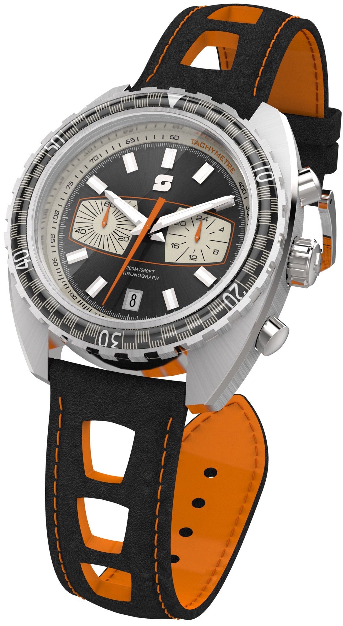 Racing chronograph watch