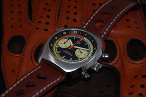 leather racing watch strap